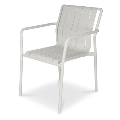 Amalfi Square 5 Piece Outdoor Setting in Arctic White with Aluminium Chairs