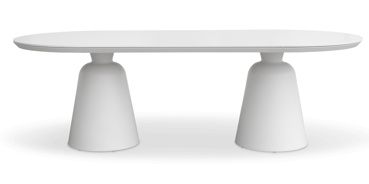 Azure Dining Table in Arctic White with Sintered Stone Top