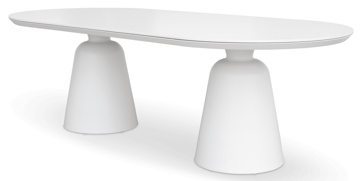 Azure Dining Table in Arctic White with Sintered Stone Top