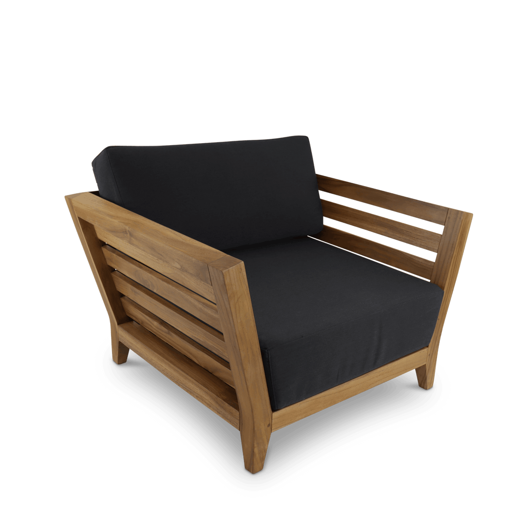 Daintree 3 Seater with 2 x Armchair Lounge Set in Premium Natural Teak