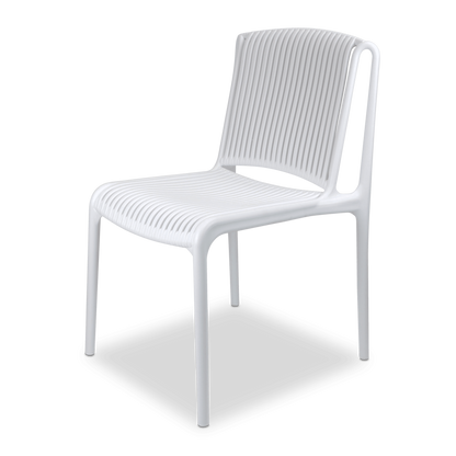 Paros UV Plastic Outdoor Chair (PP) in Arctic White