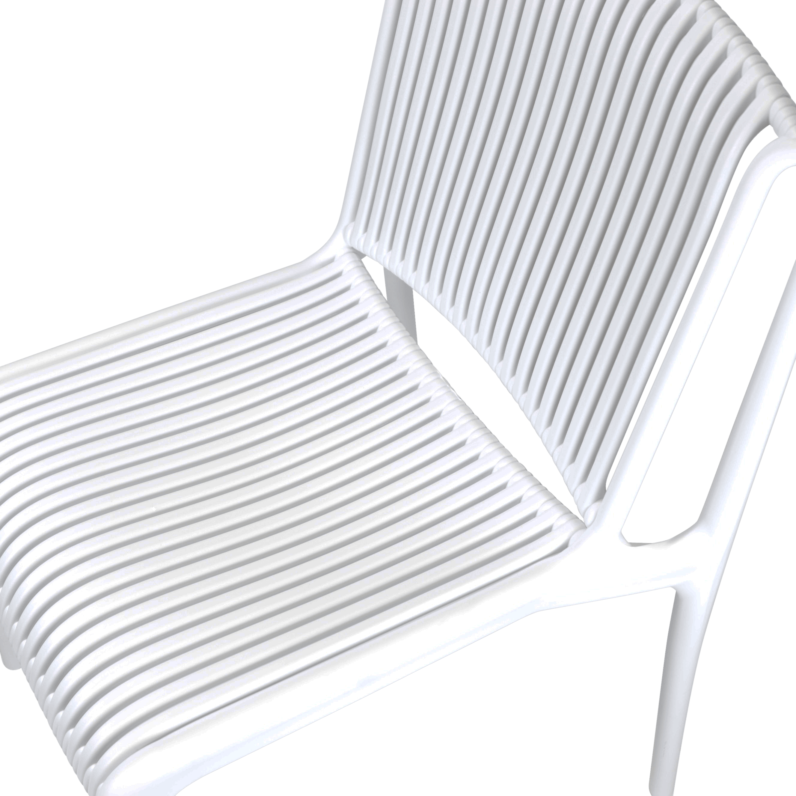 Paros UV Plastic Outdoor Chair (PP) in Arctic White