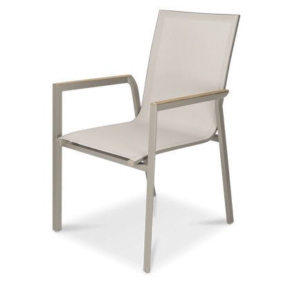 Providence 7pc Dining Set in Taupe Aluminium and Polywood Top