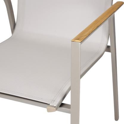 Providence 7pc Dining Set in Taupe Aluminium and Polywood Top