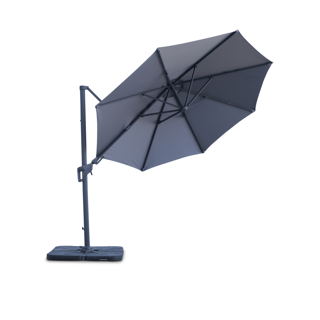 Resort 3m Octagonal Premium Outdoor Umbrella in Charcoal Olefin Fabric and Aluminium Frame - The Furniture Shack