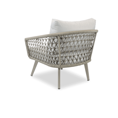 Antigua 3pc Occasional Set in Taupe with Dune Olefin Cushions and Rope