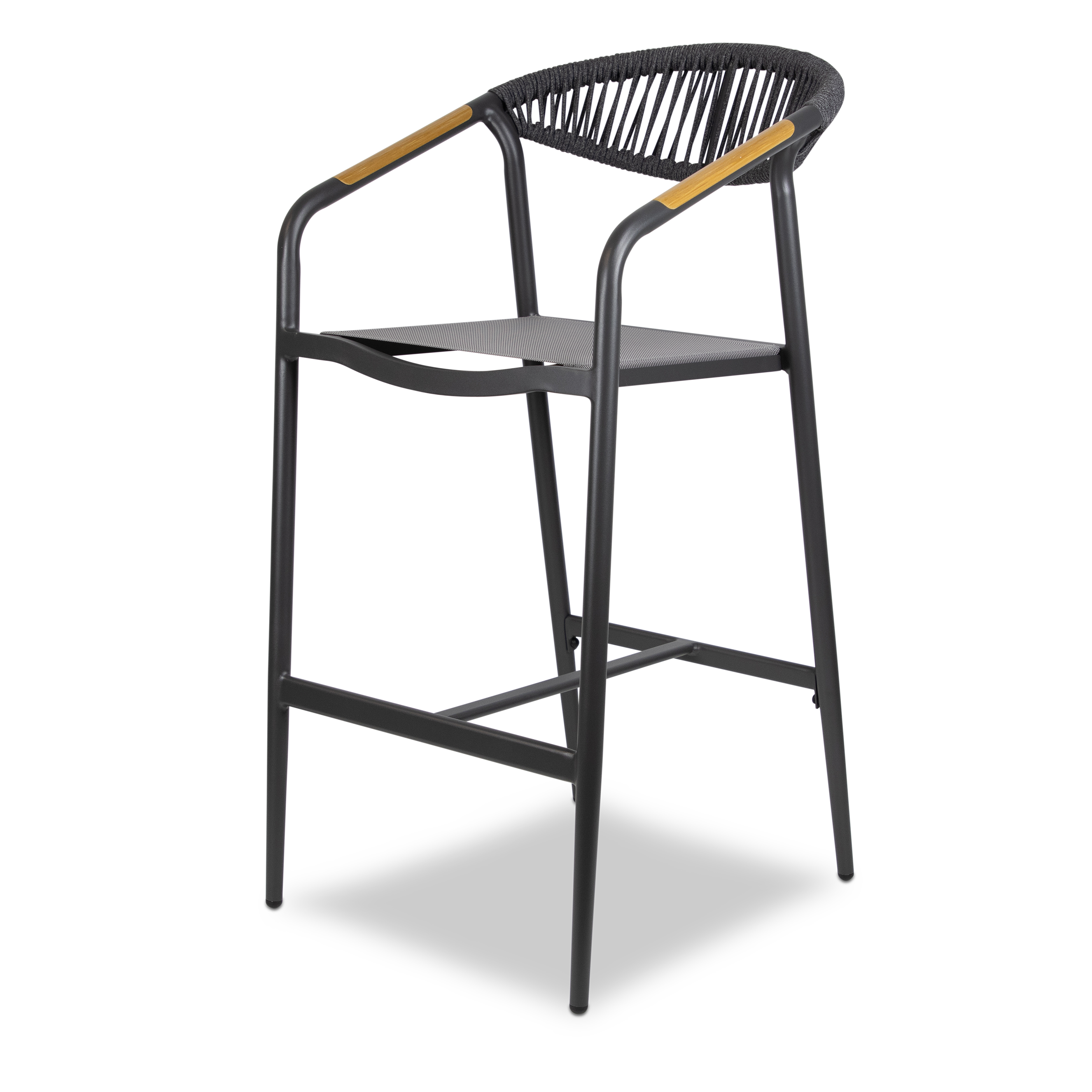 Cafe Collection Round 3pc Bar Suite in Gunmetal Aluminium