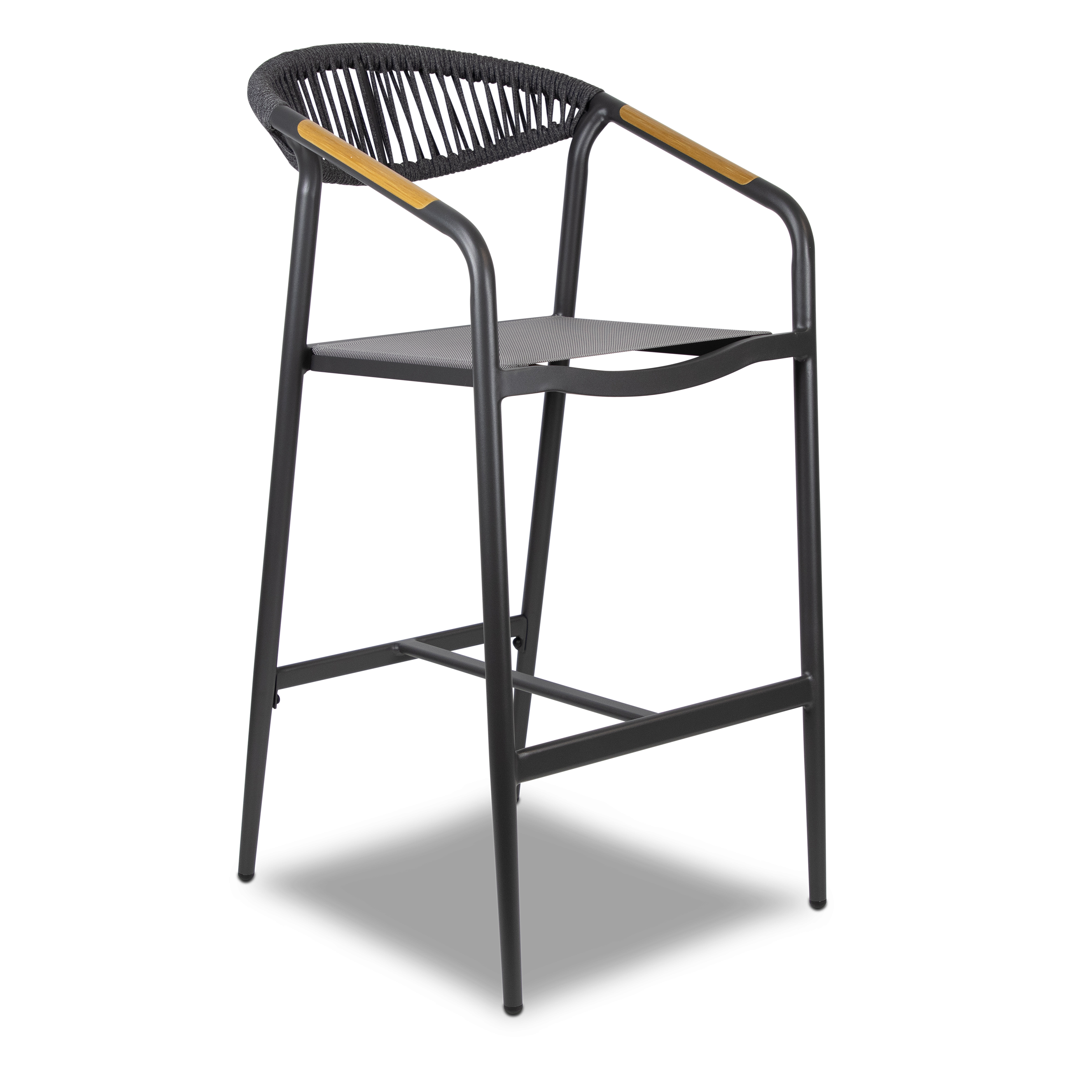 Cafe Collection Square 3pc Bar Suite in Gunmetal Aluminium