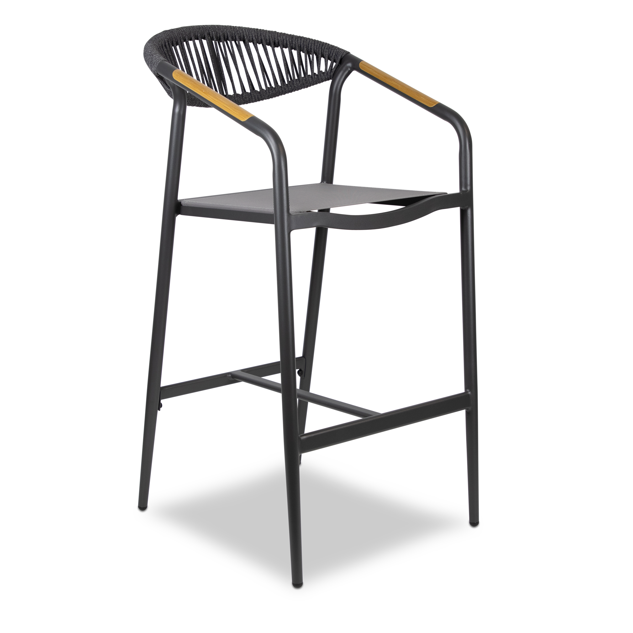 Amalfi Square 5pc Bar Suite in Gunmetal Aluminium