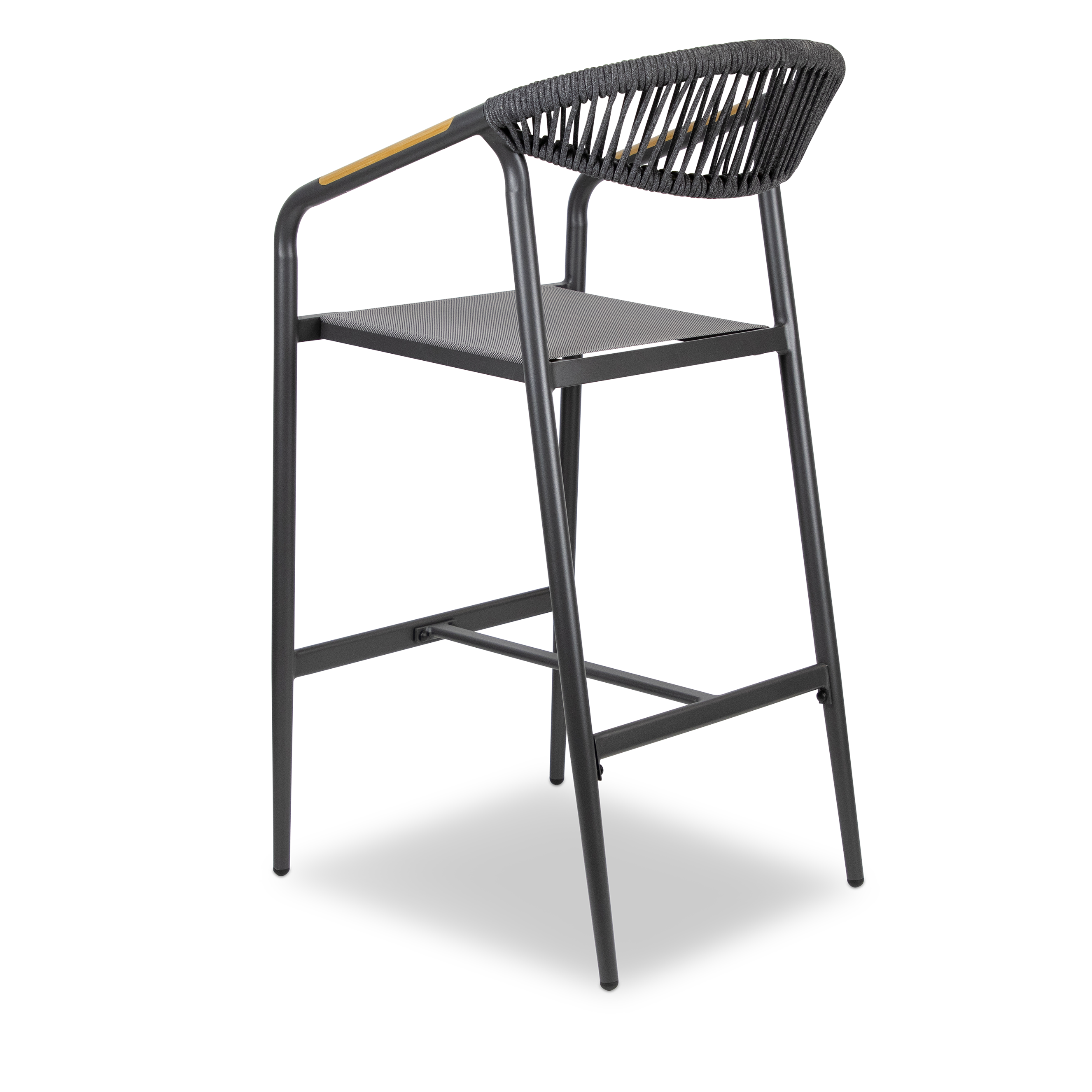 Amalfi Square 5pc Bar Suite in Gunmetal Aluminium