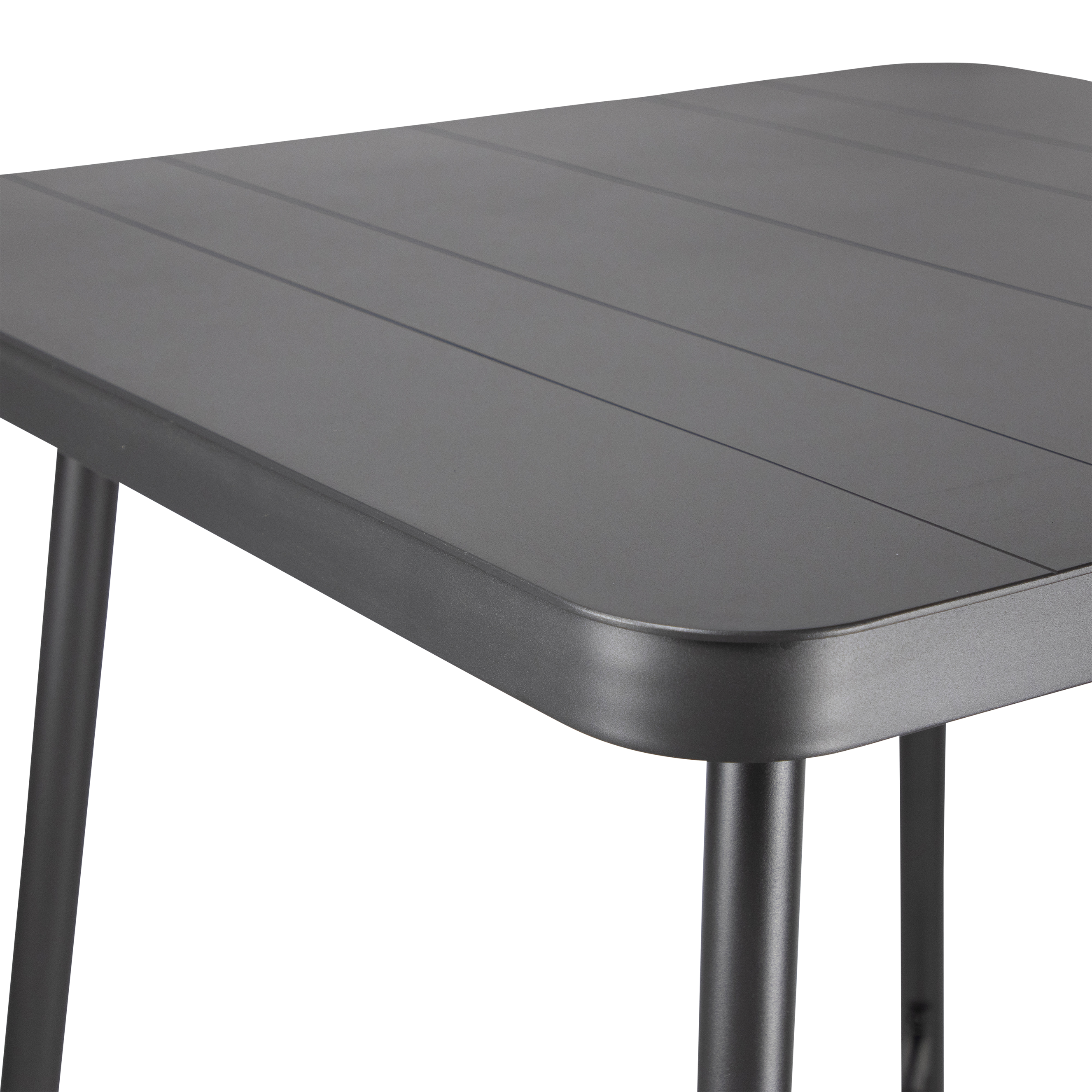 Amalfi Square 5pc Bar Suite in Gunmetal Aluminium