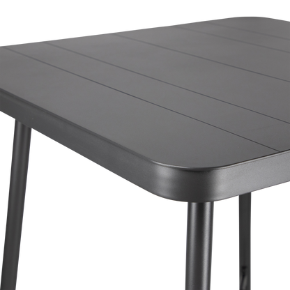 Amalfi Square 5pc Bar Suite in Gunmetal Aluminium