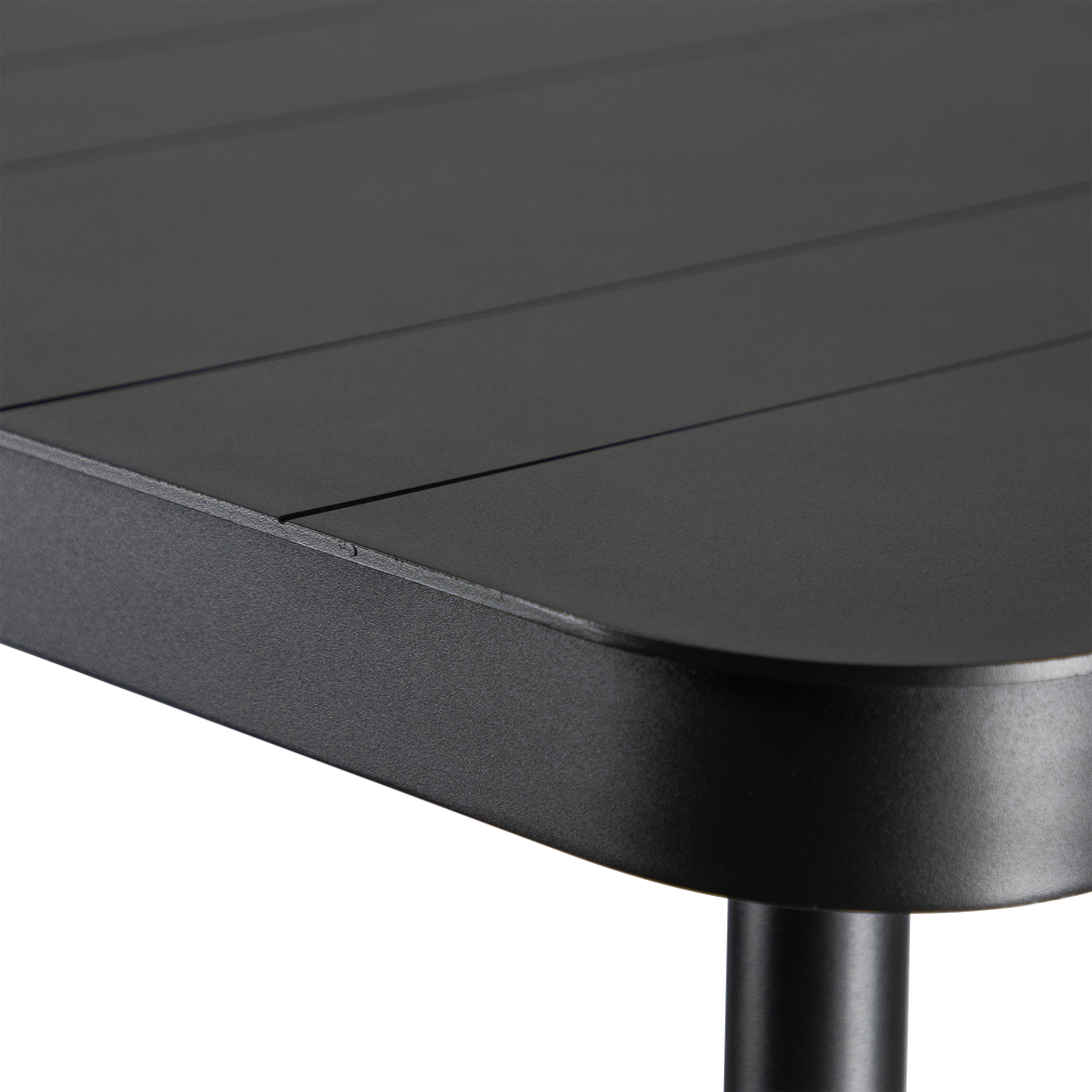 Amalfi Rectangle Outdoor Bar Table 150x90cm in Gunmetal Aluminium