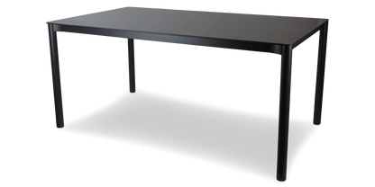 Santa Monica Dining Table with Tempered Glass Top and Gunmetal Aluminium Frame