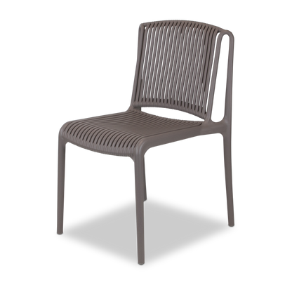 Paros UV Plastic Outdoor Chair (PP) in Taupe