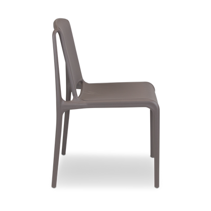 Paros UV Plastic Outdoor Chair (PP) in Taupe