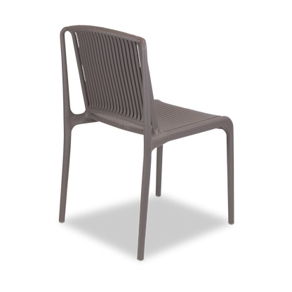 Paros UV Plastic Outdoor Chair (PP) in Taupe