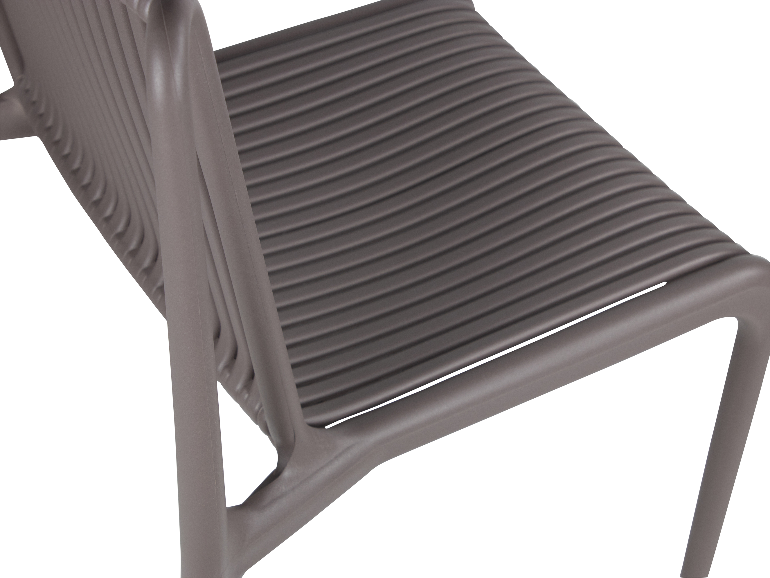 Paros UV Plastic Outdoor Bar Stool (PP) in Taupe