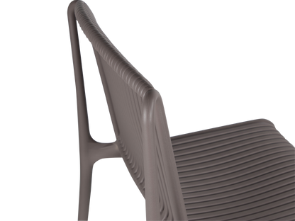 Paros UV Plastic Outdoor Bar Stool (PP) in Taupe