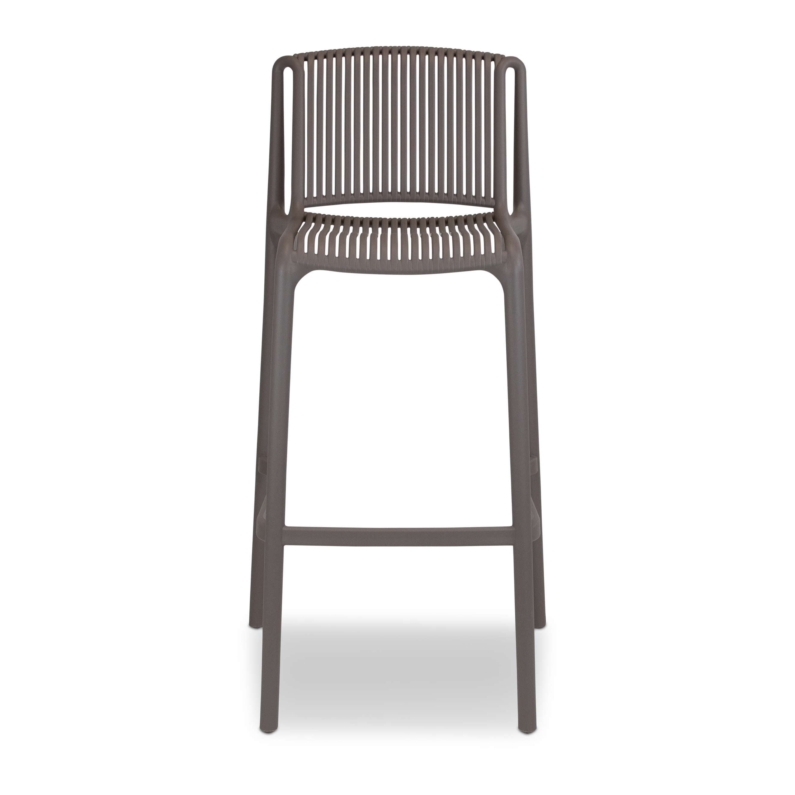 Paros UV Plastic Outdoor Bar Stool (PP) in Taupe