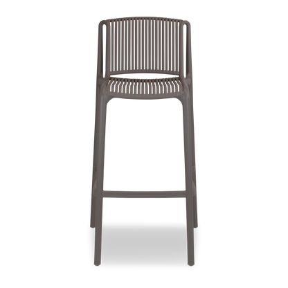 Paros UV Plastic Outdoor Bar Stool (PP) in Taupe