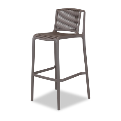 Paros UV Plastic Outdoor Bar Stool (PP) in Taupe