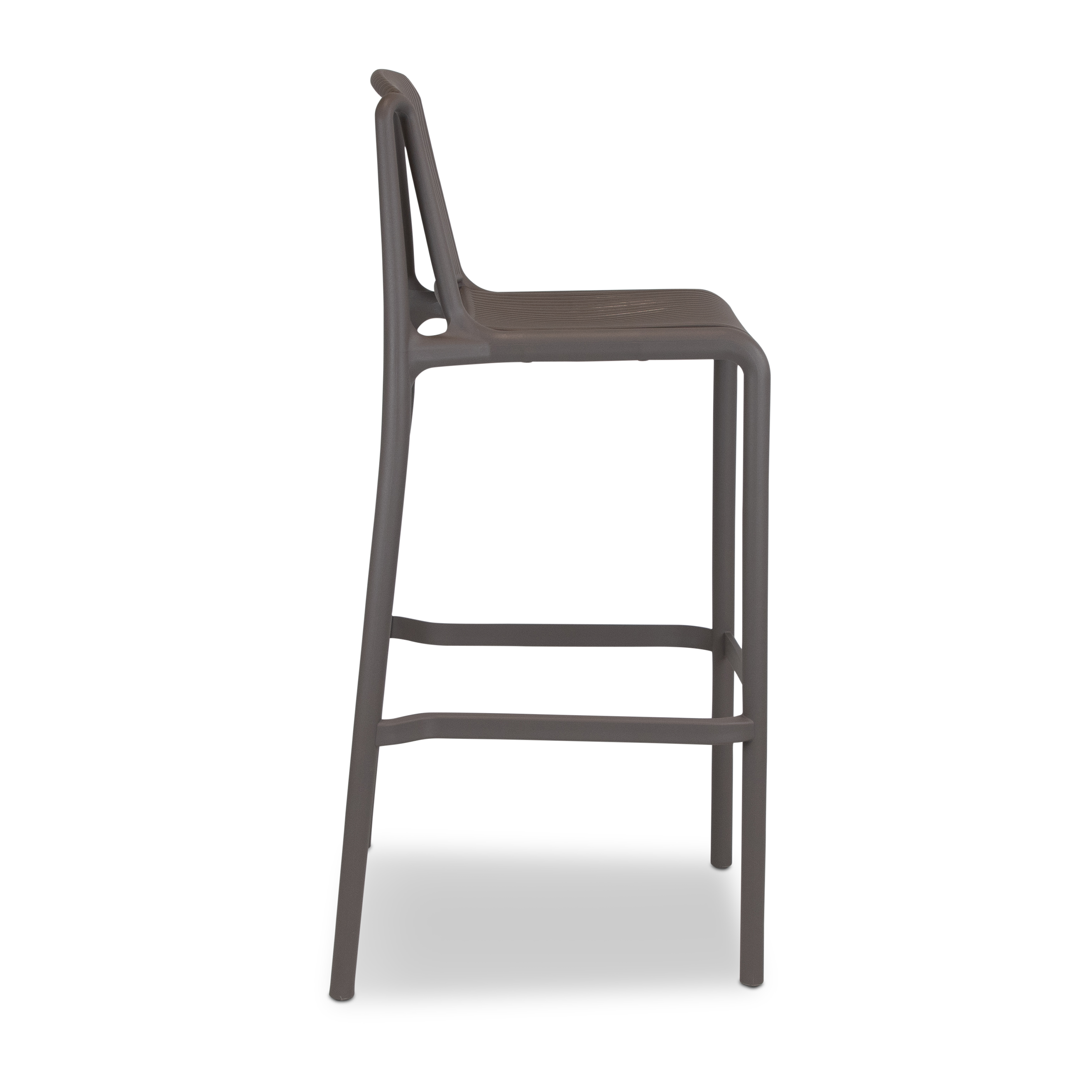 Paros UV Plastic Outdoor Bar Stool (PP) in Taupe