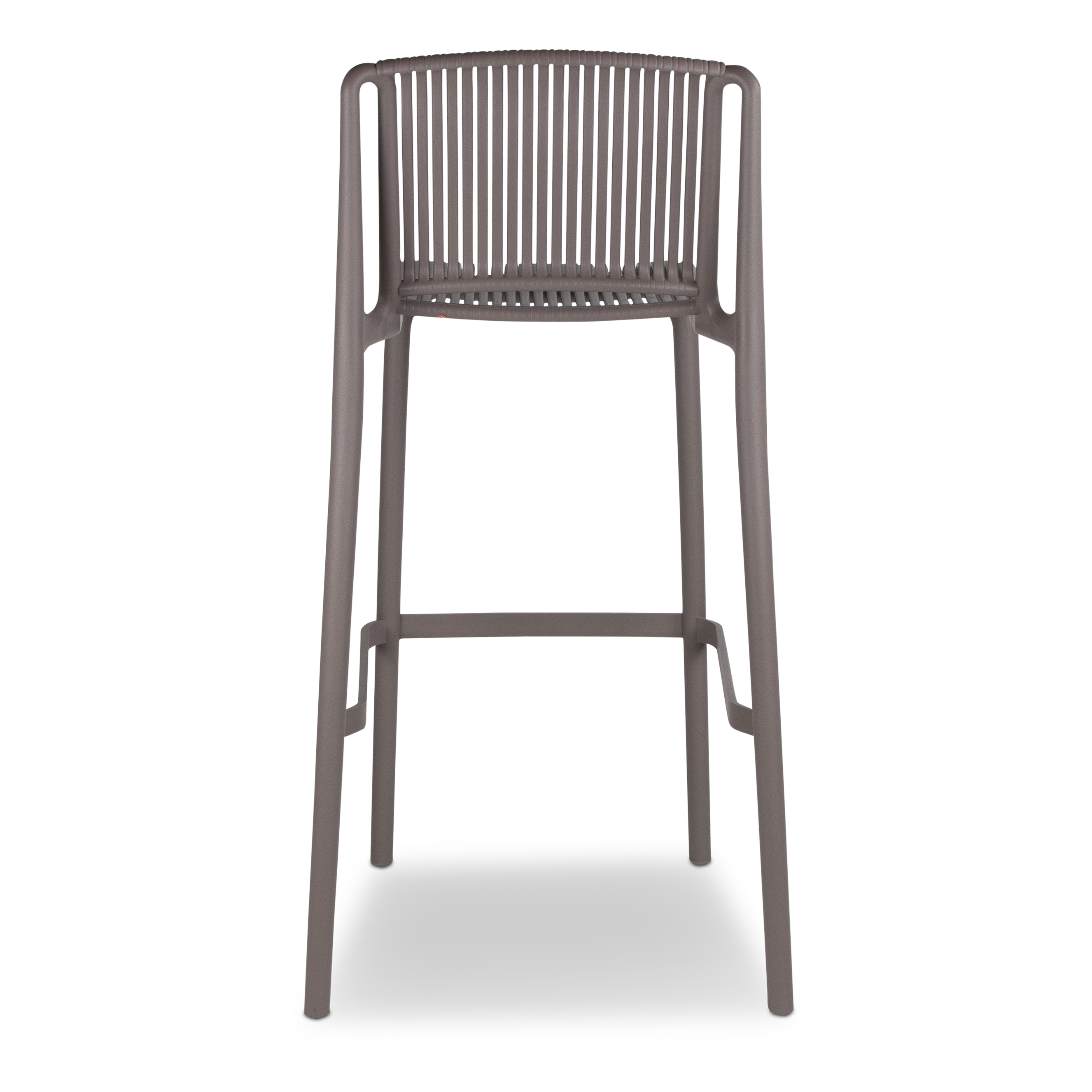 Paros UV Plastic Outdoor Bar Stool (PP) in Taupe