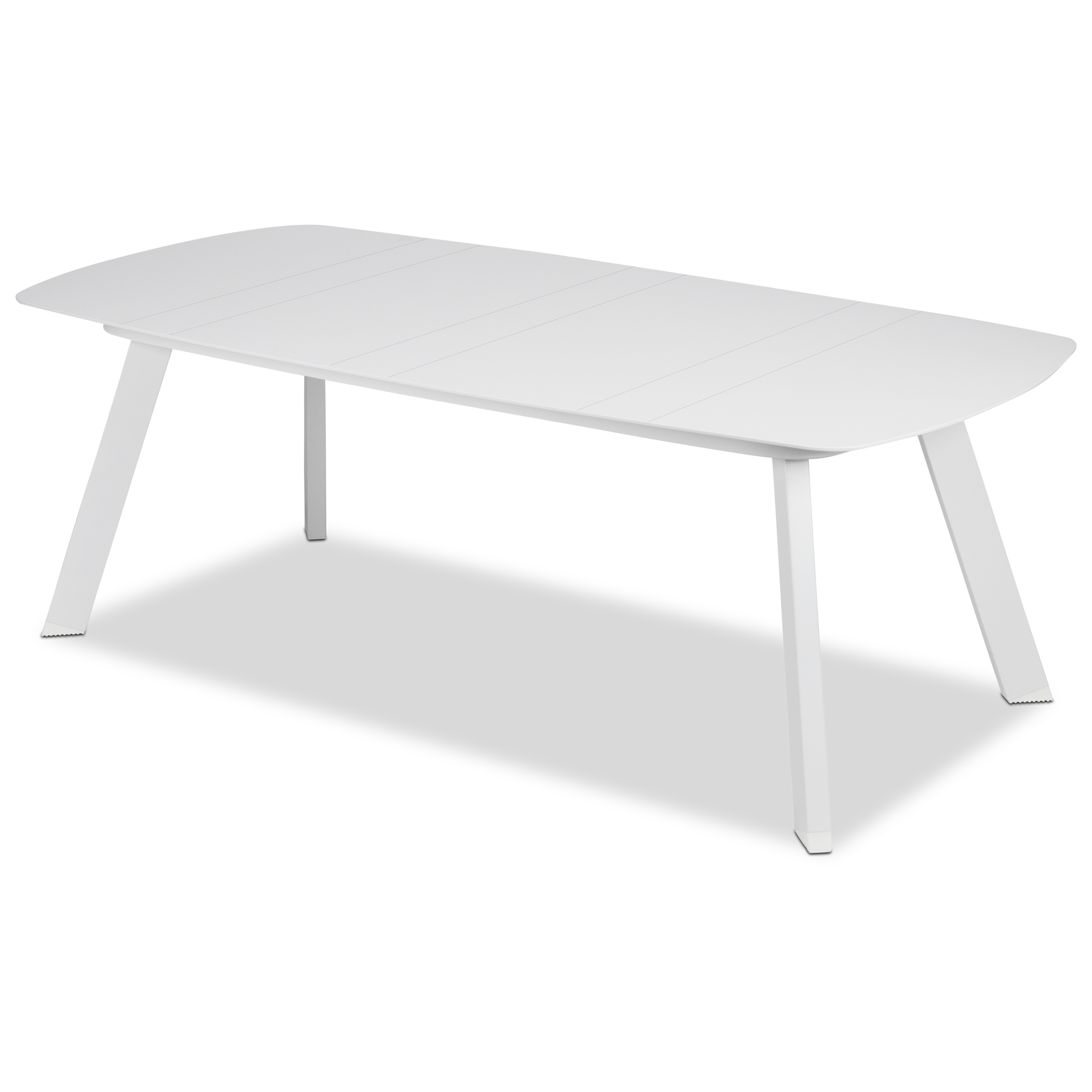 Porto 3 Seater with 2 x Armchair & Amalfi Coffee Table in Arctic White with Teak Polywood Accent and Spuncrylic Stone Grey Cushions