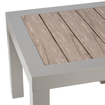 Atlanta 3pc Occasional Set with recline function in Taupe with Latte Spun Polyester Cushions and Polywood Accent