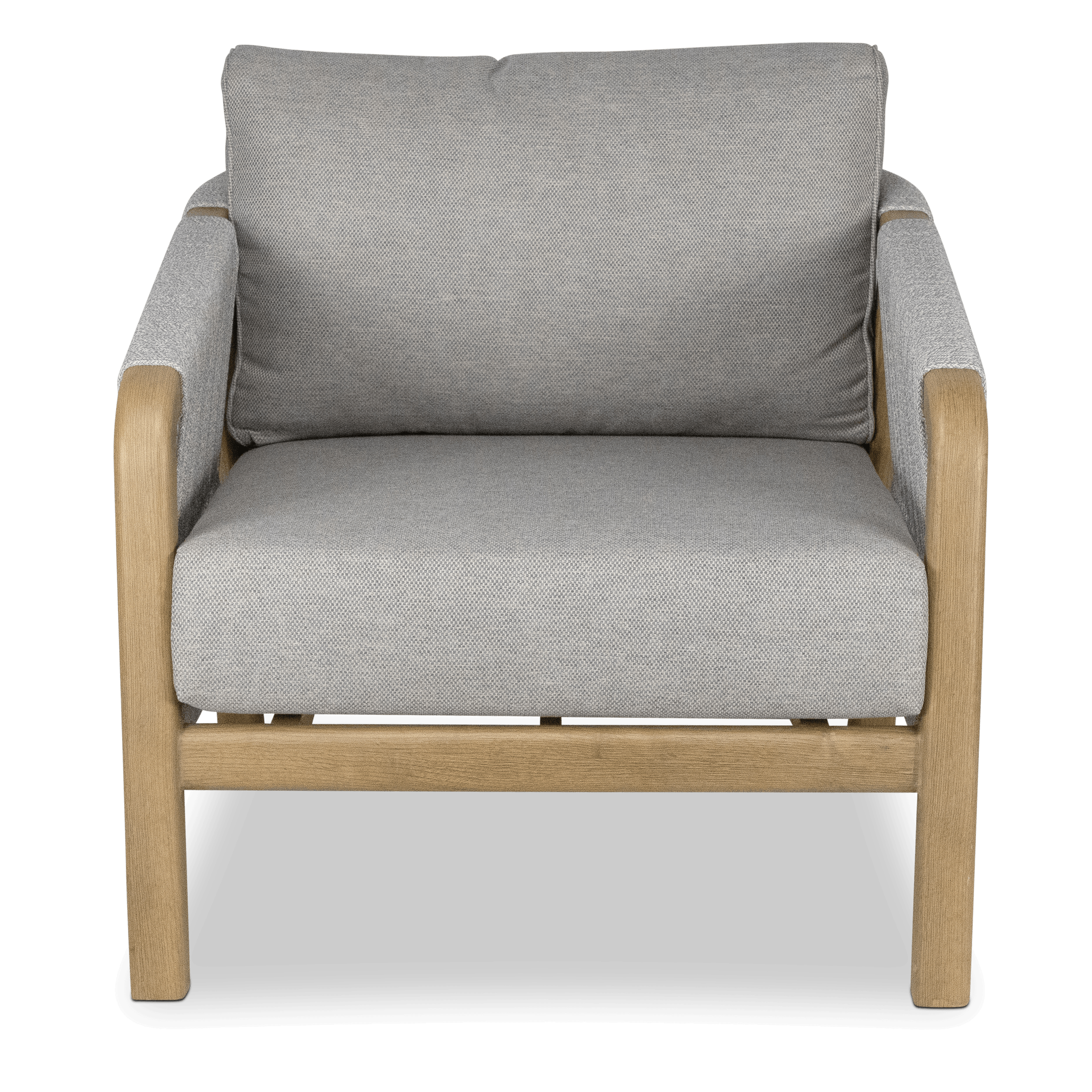 Daintree 3pc Occasional Set with Pebble Olefin Rope, Pebble Olefin Cushions and Teak Look Aluminium Frame