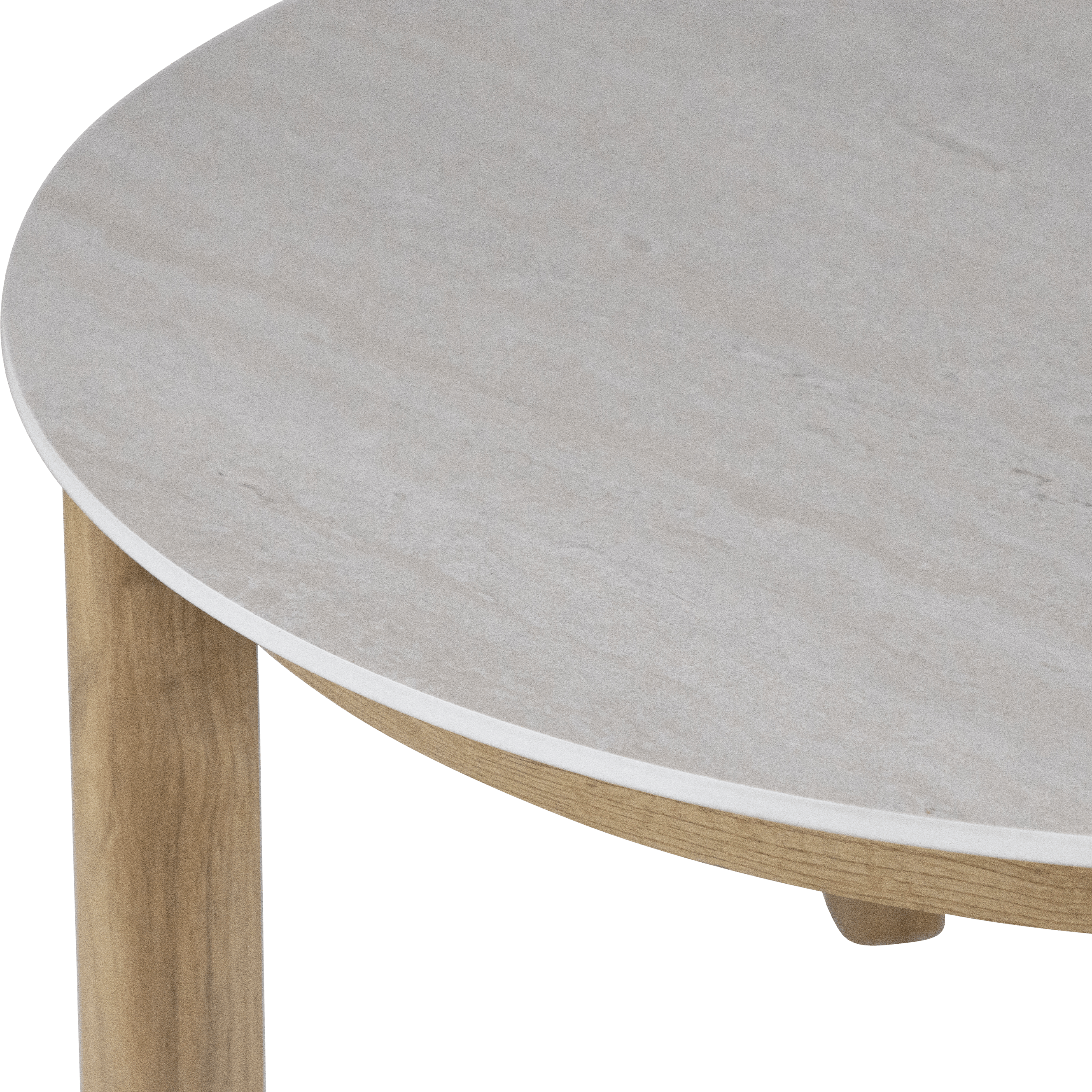 Daintree Side Table with Sintered Stone Top and Teak Look Aluminium Frame