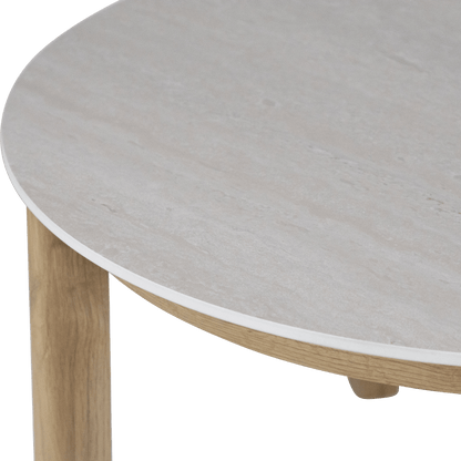 Daintree 3pc Occasional Set with Pebble Olefin Rope, Pebble Olefin Cushions and Teak Look Aluminium Frame