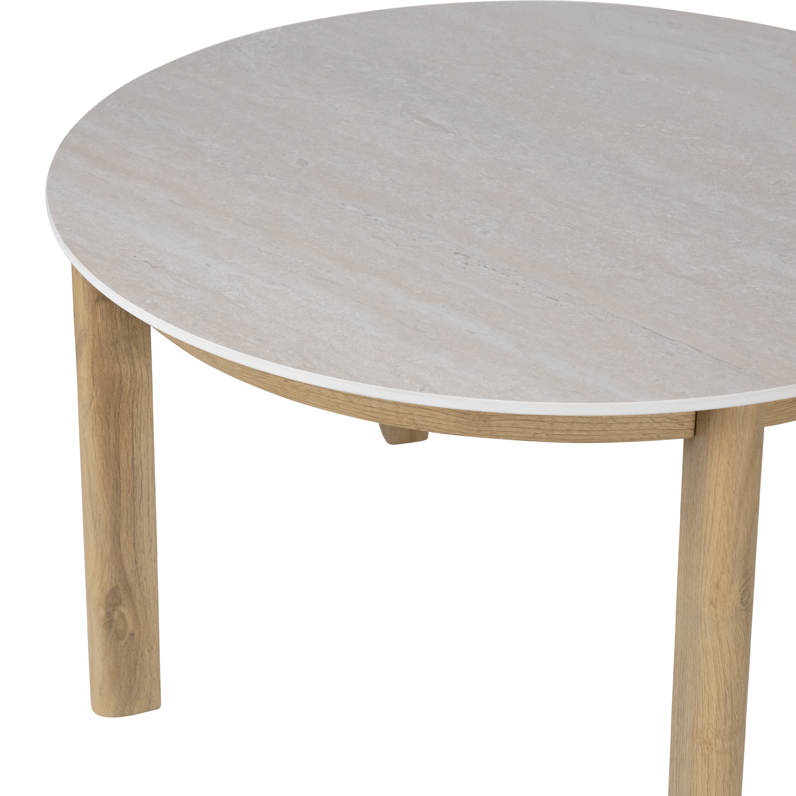 Daintree Side Table with Sintered Stone Top and Teak Look Aluminium Frame