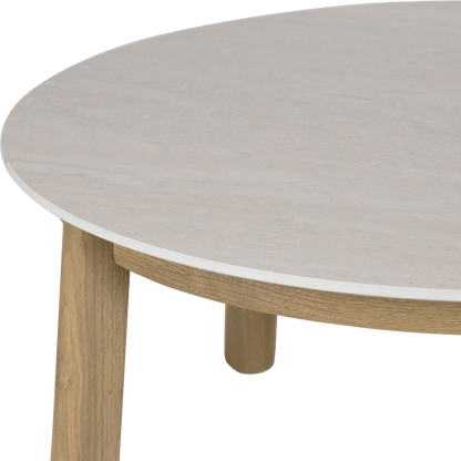 Daintree Coffee Table with Sintered Stone Top and Teak Look Aluminium Frame