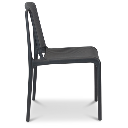 Paros UV Plastic Outdoor Chair (PP) in Gunmetal