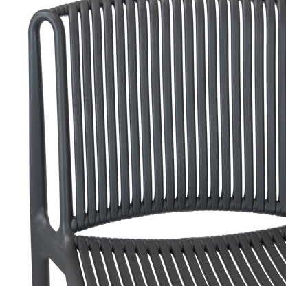 Paros UV Plastic Outdoor Chair (PP) in Gunmetal