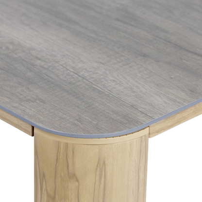 Eclipse 4pc Lounge Set in Sofe Beige Olefin Cushions and Teak Finish Aluminium Frame