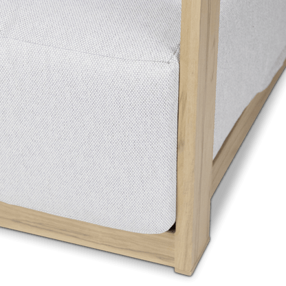 Eclipse 2 Seater in Soft Beige Olefin Cushions and Teak Finish Aluminium Frame