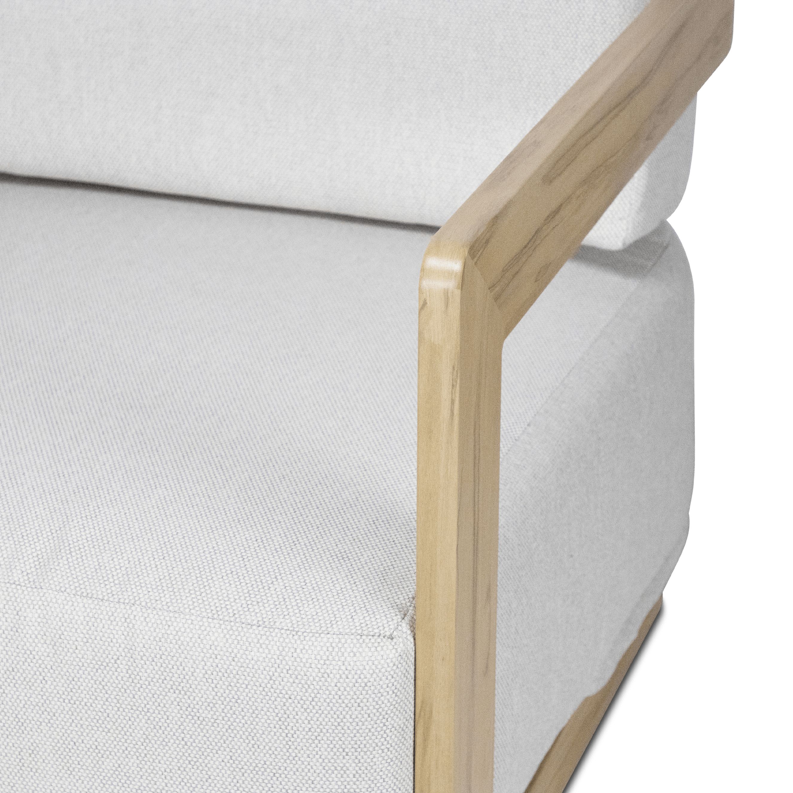 Eclipse 2 Seater in Soft Beige Olefin Cushions and Teak Finish Aluminium Frame