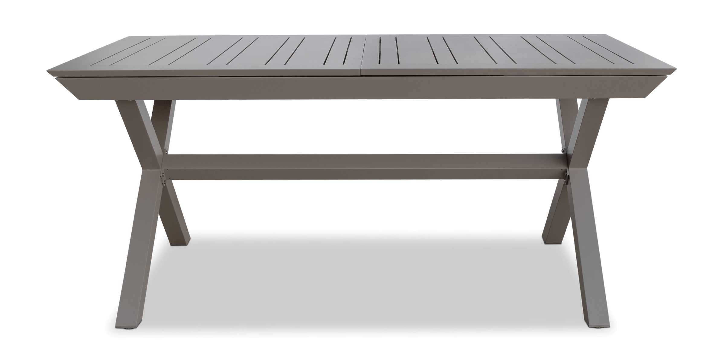 Caribbean Outdoor Extension Dining Table in Taupe Aluminium