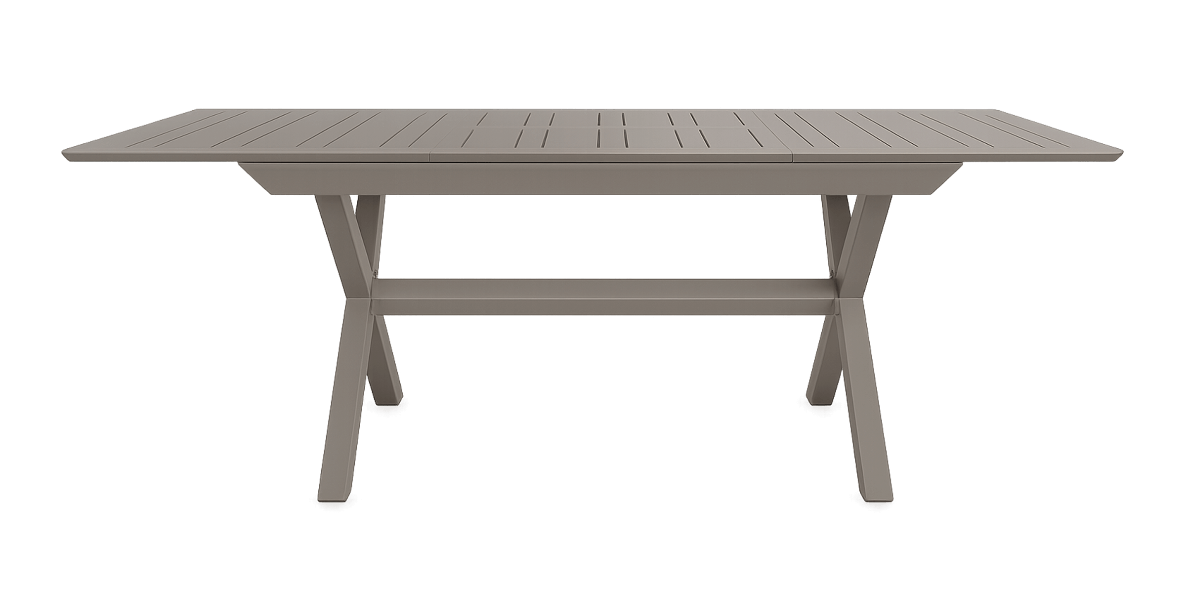 Caribbean Outdoor Extension Dining Table in Taupe Aluminium