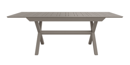 Caribbean Outdoor Extension Dining Table in Taupe Aluminium