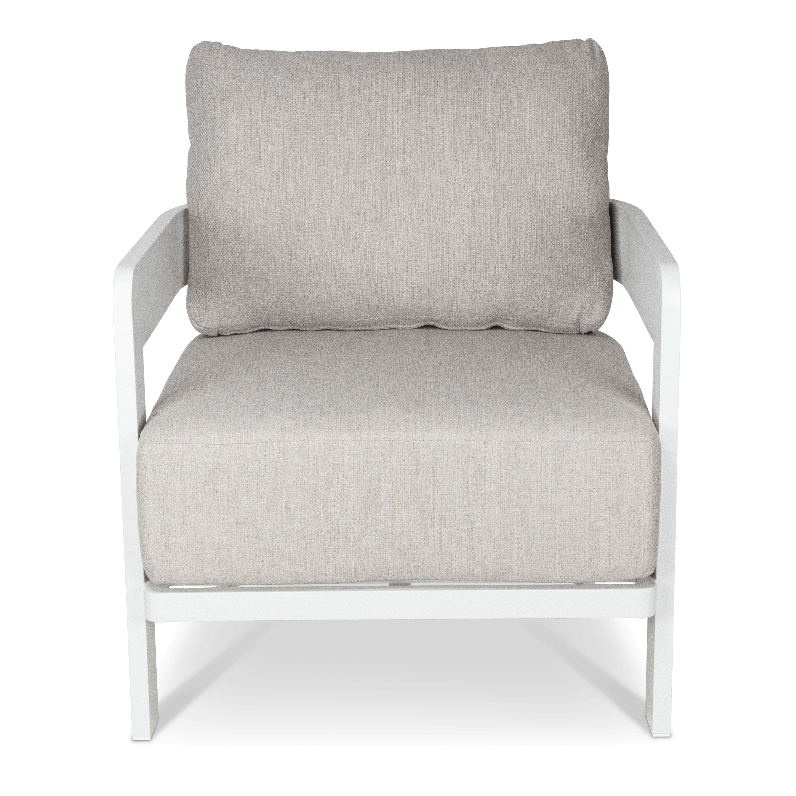 Elements 3 Seater, 2 Seater and Armchair in Arctic White Aluminium Frame
