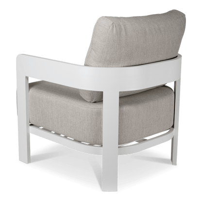 Elements 3 Seater, 2 Seater and Armchair in Arctic White Aluminium Frame
