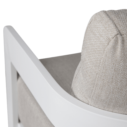 Elements 3 Seater in Arctic White and Sahara Sunset Olefin Cushions
