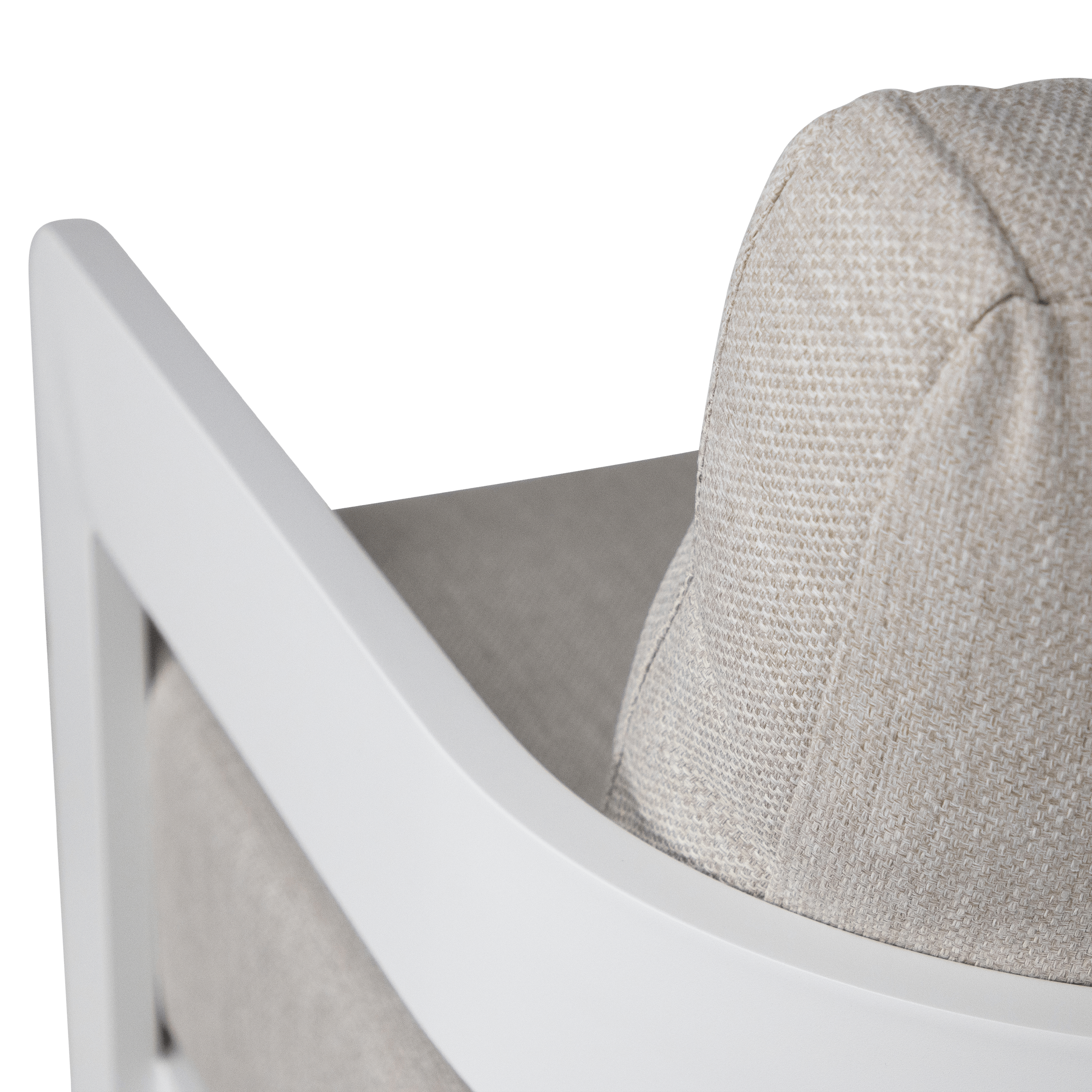 Elements 2 Seater in Arctic White and Sahara Sunset Olefin Cushions