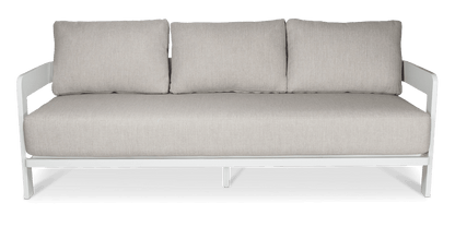 Elements 3 Seater in Arctic White and Sahara Sunset Olefin Cushions