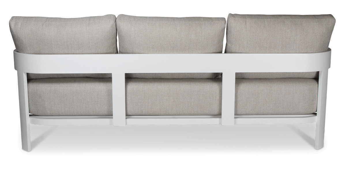 Elements 3 Seater, 2 Seater and Armchair in Arctic White Aluminium Frame