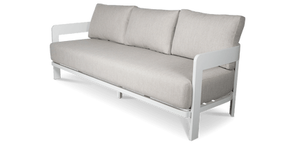 Elements 3 Seater in Arctic White and Sahara Sunset Olefin Cushions